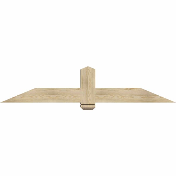 Ekena Millwork Eugene Rough Sawn Timber Gable Bracket, Douglas Fir, 72"W x 15"H x 6"D x 6"F, 5/12 Pitch GBW072X15X0606EUG00RDF - main
